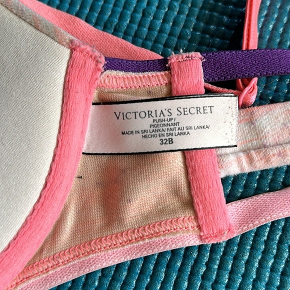 Victoria’s Secret Cage Back T-Shirt Bra Pink Purple 32B - Picture 8 of 9